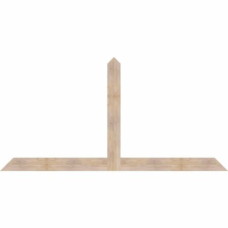 Ekena Millwork Portland Smooth Timber Gable Bracket, Douglas Fir, 96"W x 48"H x 1 1/2"D x 5 1/2"F, 12/12 Pitch GBW096X48X0206POR00SDF